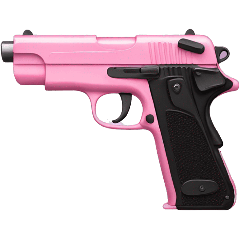 pink pistol with a black ribbon emoji