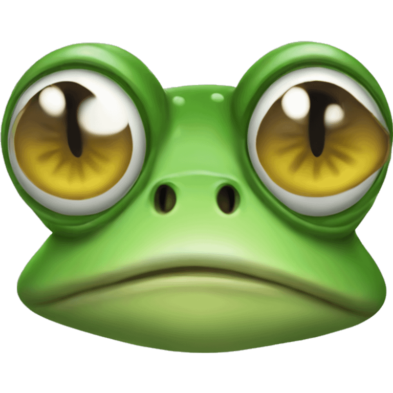 Frog tearing up in eyes emoji