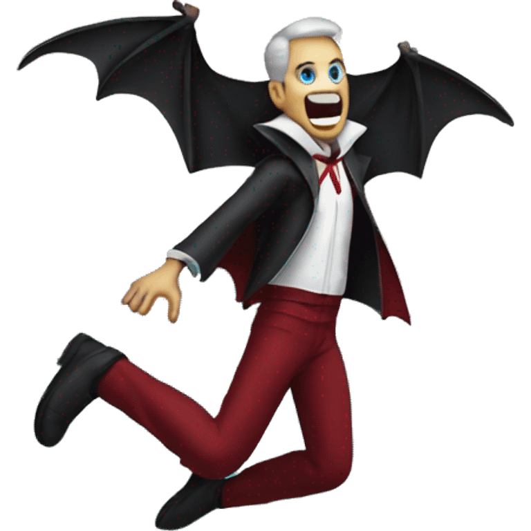 Vampire jumping off a building into a pool emoji