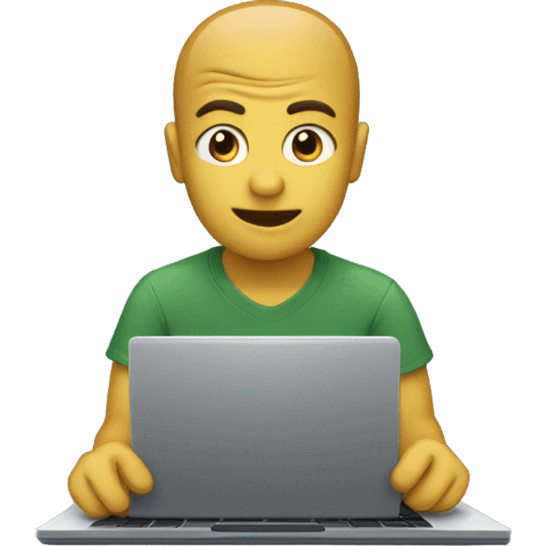 skuy ngoding text with laptop coding emoji