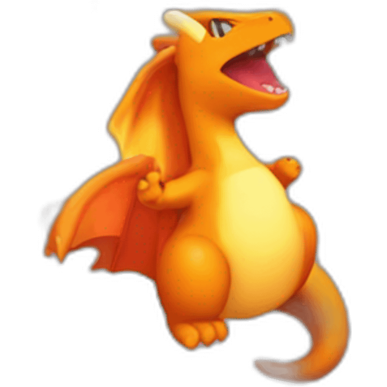 charizard roaring bending down  emoji