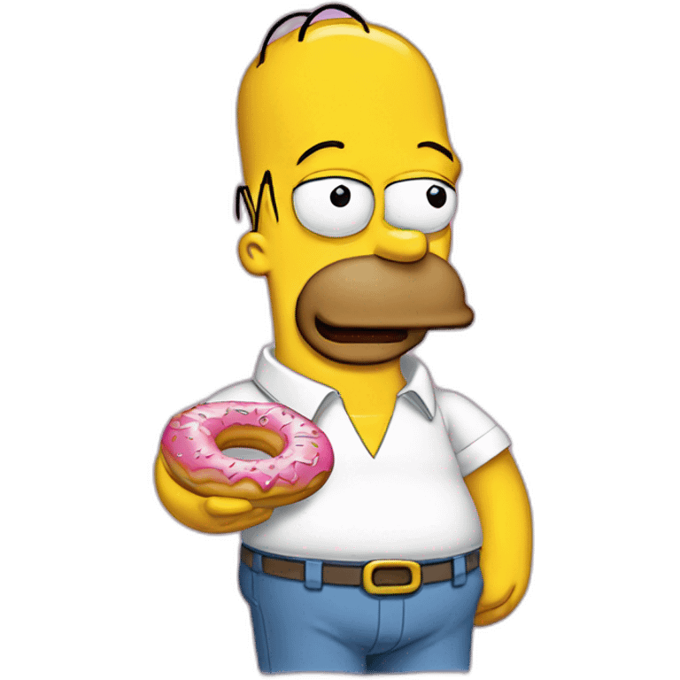 Homer simson qui mange un donuts géany emoji