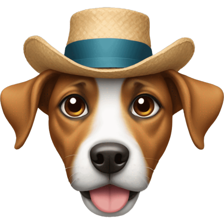 dog with a hat emoji