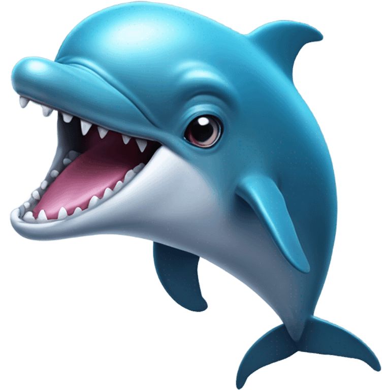 Freaky dolphin emoji with tongue emoji