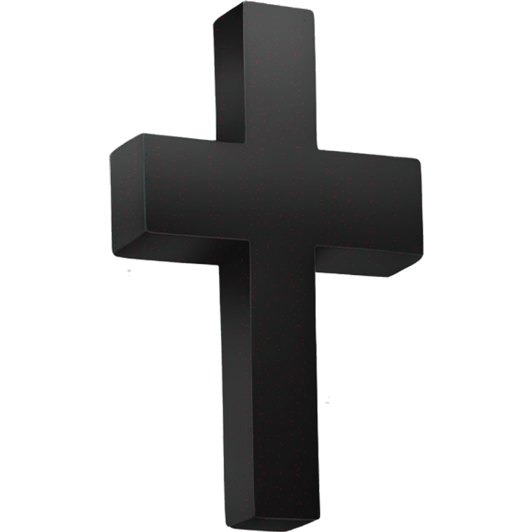 Simple black Christian cross emoji