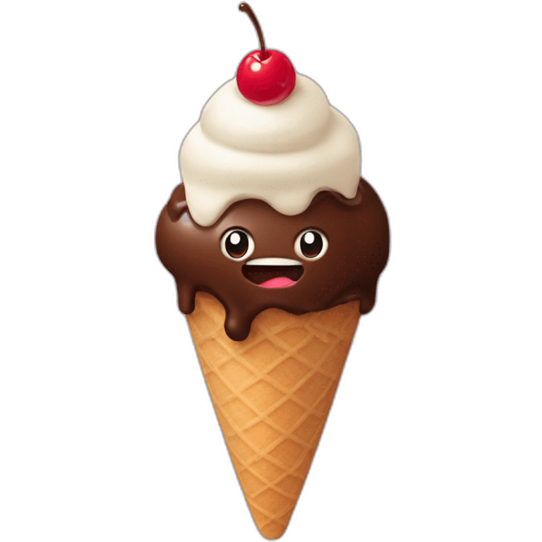 Chocolate icecream terrorizing london emoji