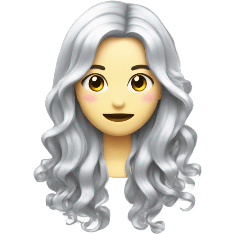 silver gothic hair clip emoji