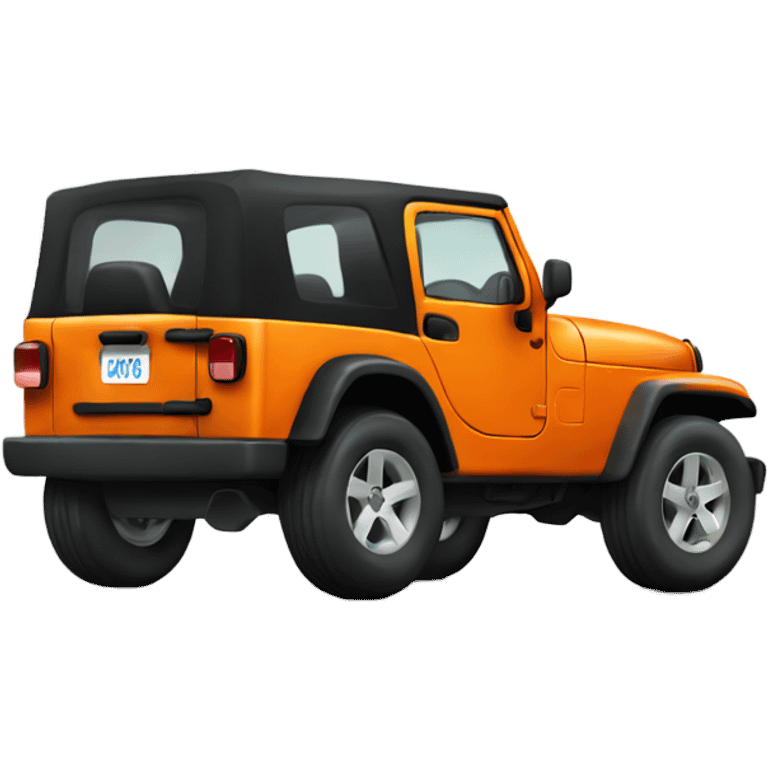 Orange jeep emoji