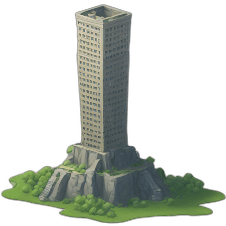 Tilted tower emoji