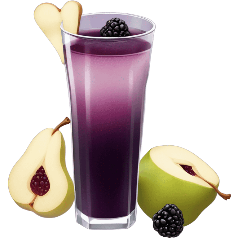 Blackberry cinnamon pear juice emoji