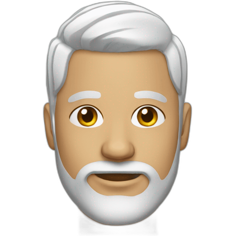 Man with bald fade and beard emoji