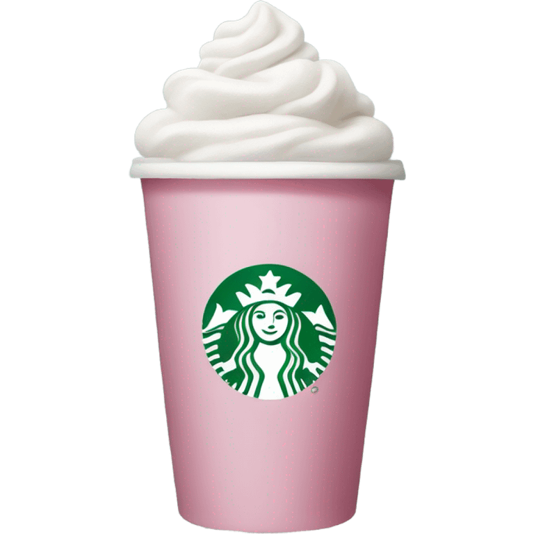 starbucks cup pink drink with cold foam emoji