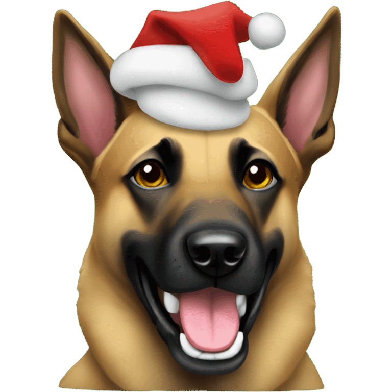 Belgian malinois Christmas emoji