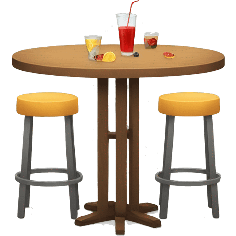 table with drinks emoji