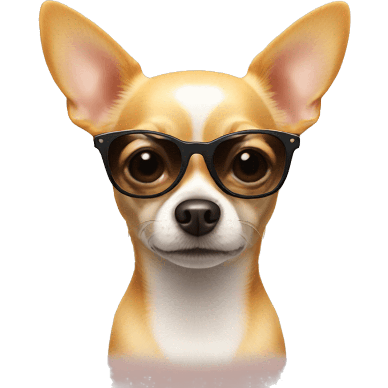 Chihuahua with sunny glasses  emoji