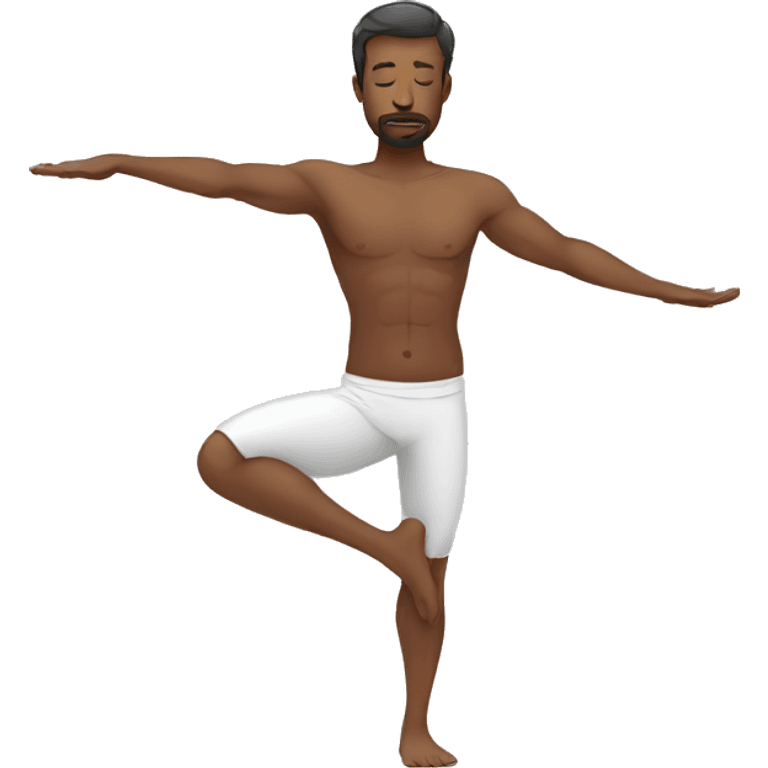 man doing yoga emoji