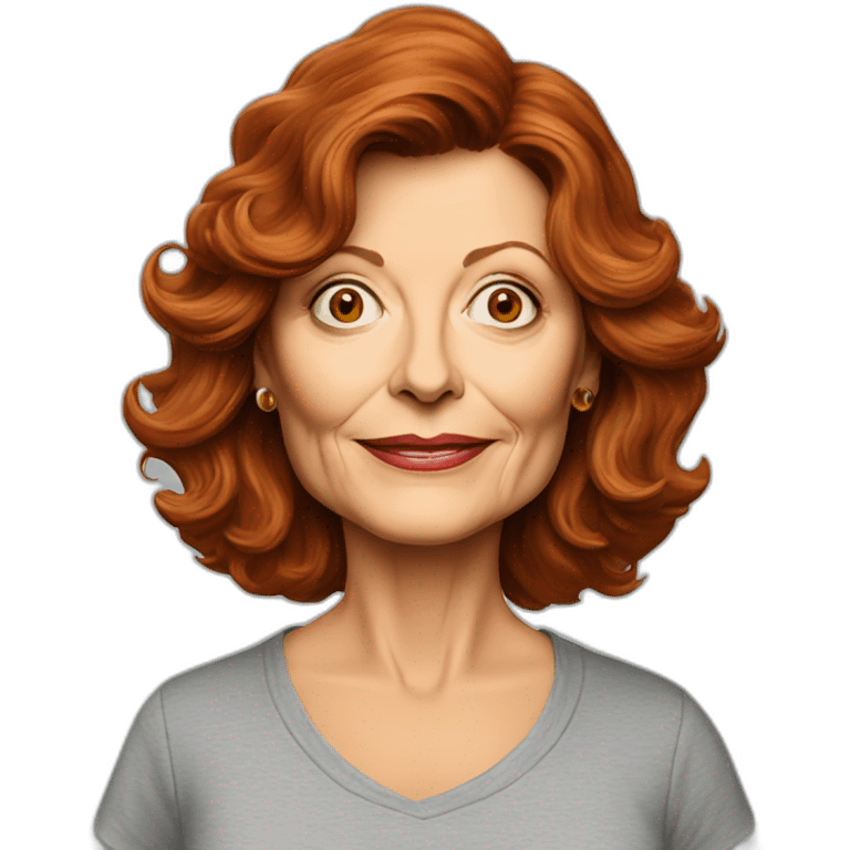 actor susan sarandon cartoon wearing tee emoji