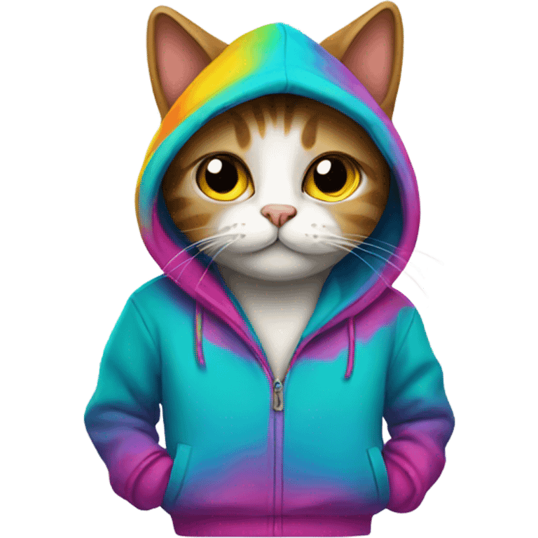 cat wearing a hoodie emoji