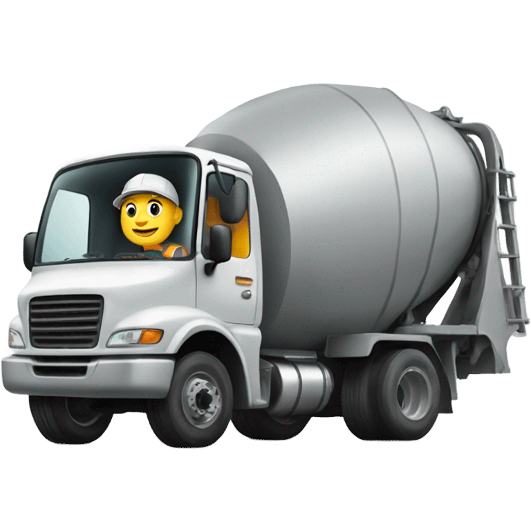 Male driving cement truck  emoji