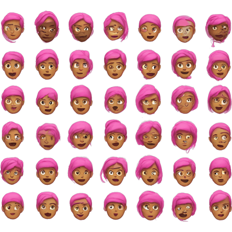 Pink emojis emoji