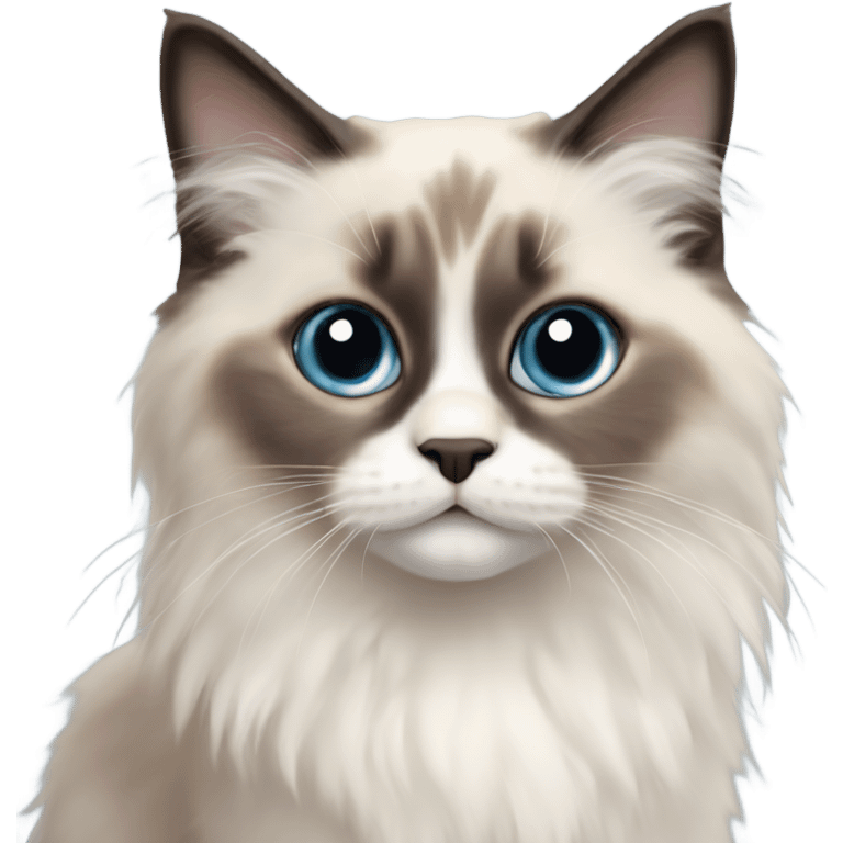 Ragdoll kitten with doe eyes emoji