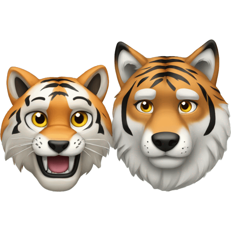 Tiger and wolf emoji