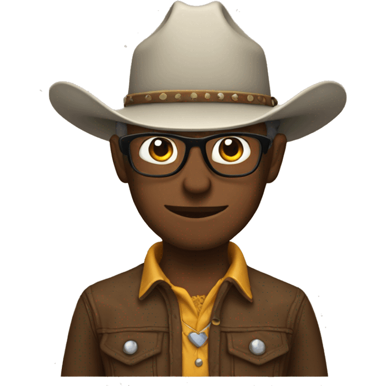 Cowboy with glasses  emoji