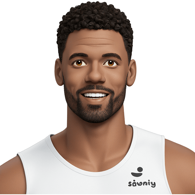 smiling dark-skinned male portrait emoji