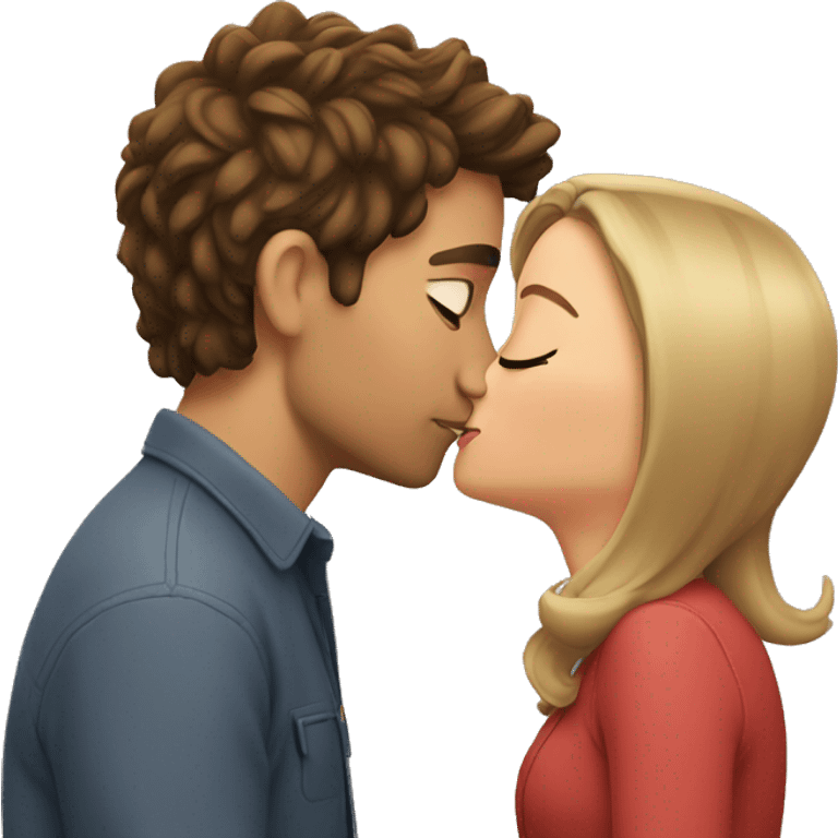 Rachel kissing Dylan emoji