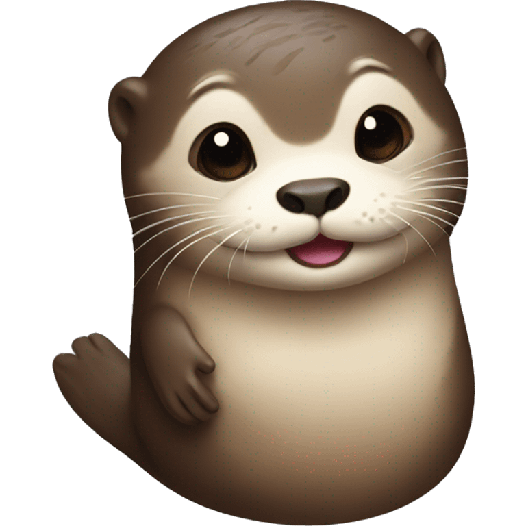 Kissy otter emoji