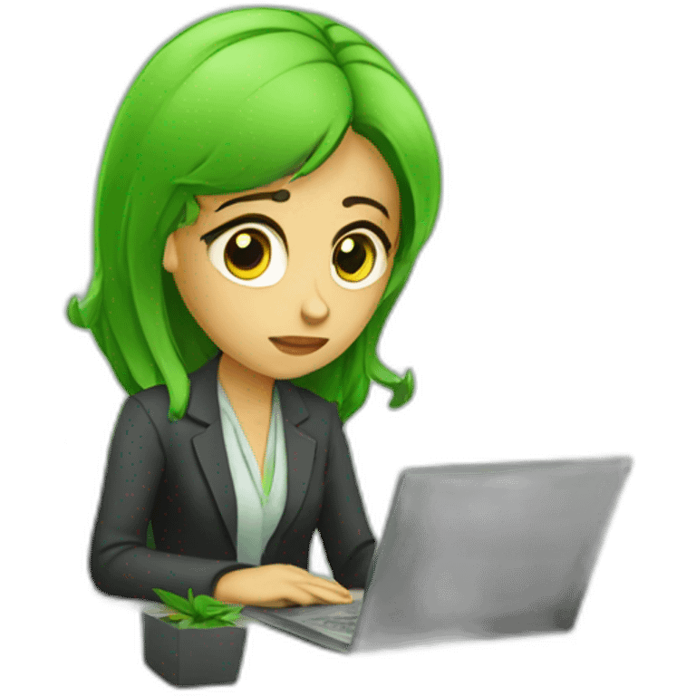 marketer-girl-office-sad-green emoji