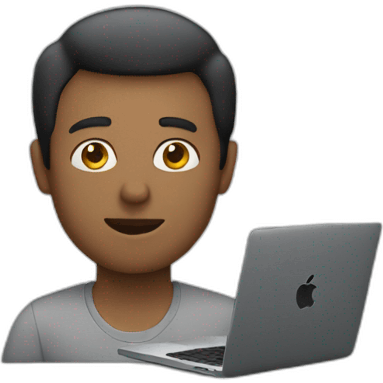 man with MacBook  emoji