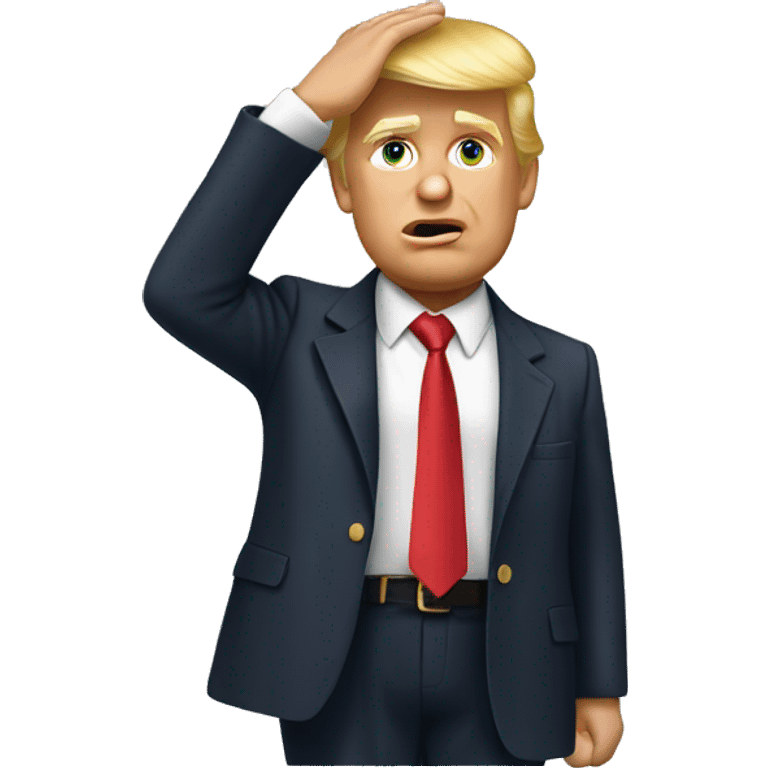 donald trump saluting emoji