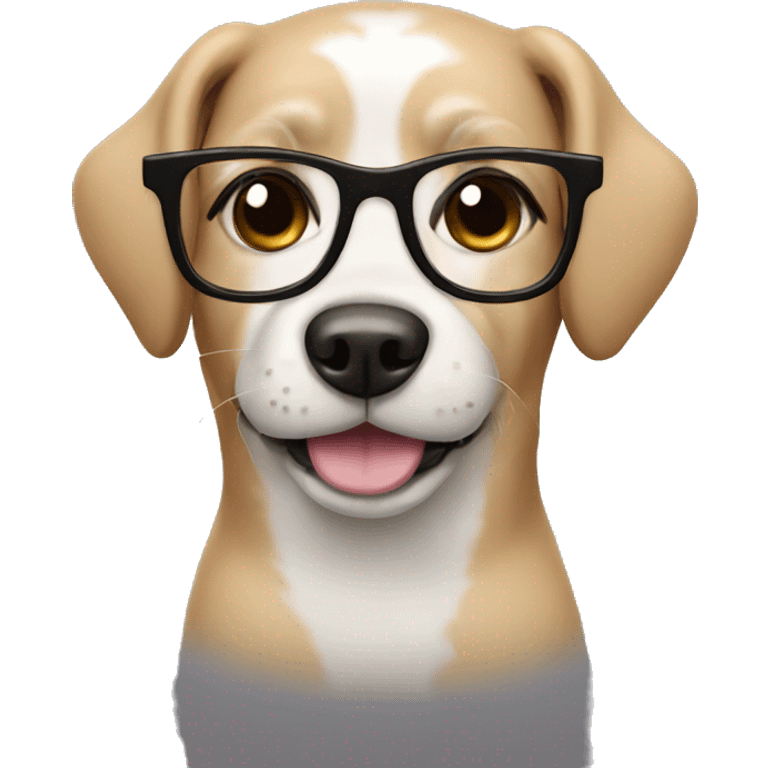 dog with glasses  emoji