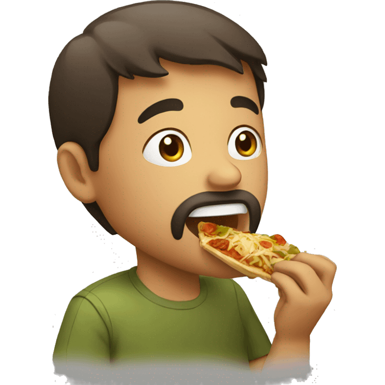 A man eating lahmajoon emoji