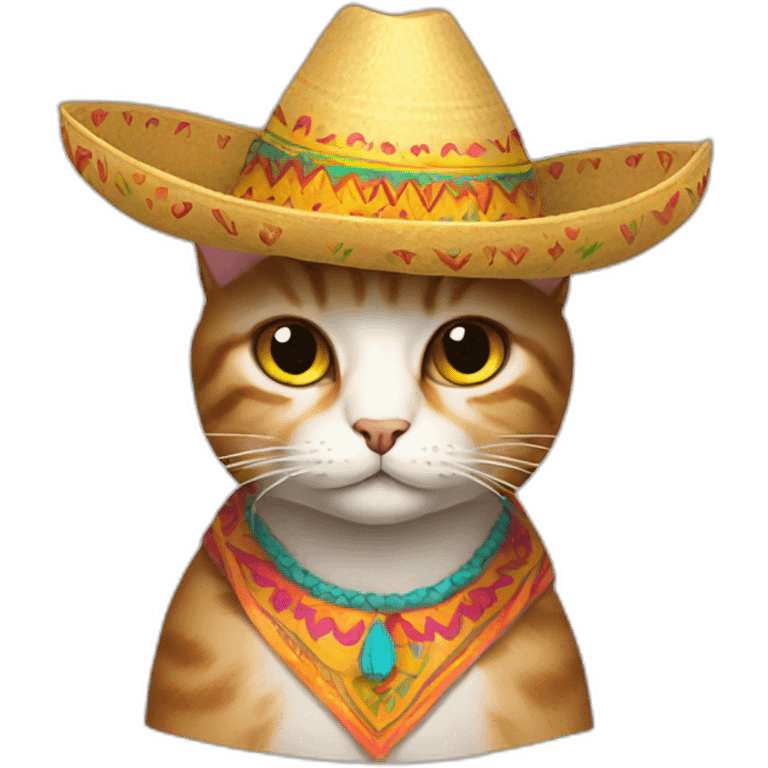 cat wearing a sombrero emoji