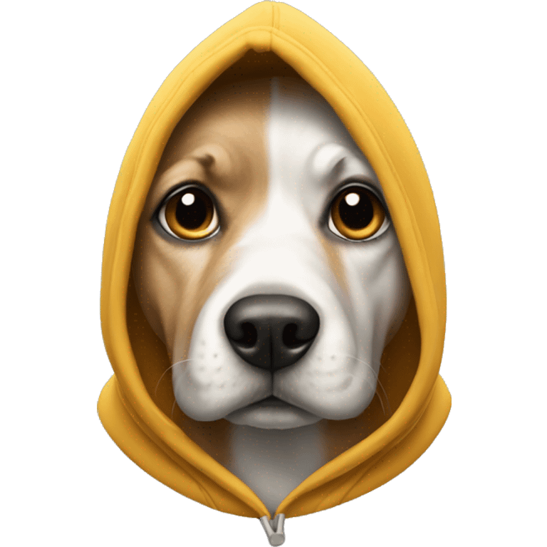 Dog wearing a hoodie  emoji