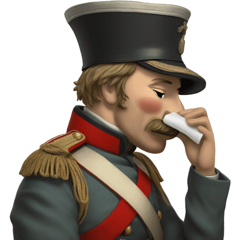 British soldier in the Crimean War blows his nose emoji