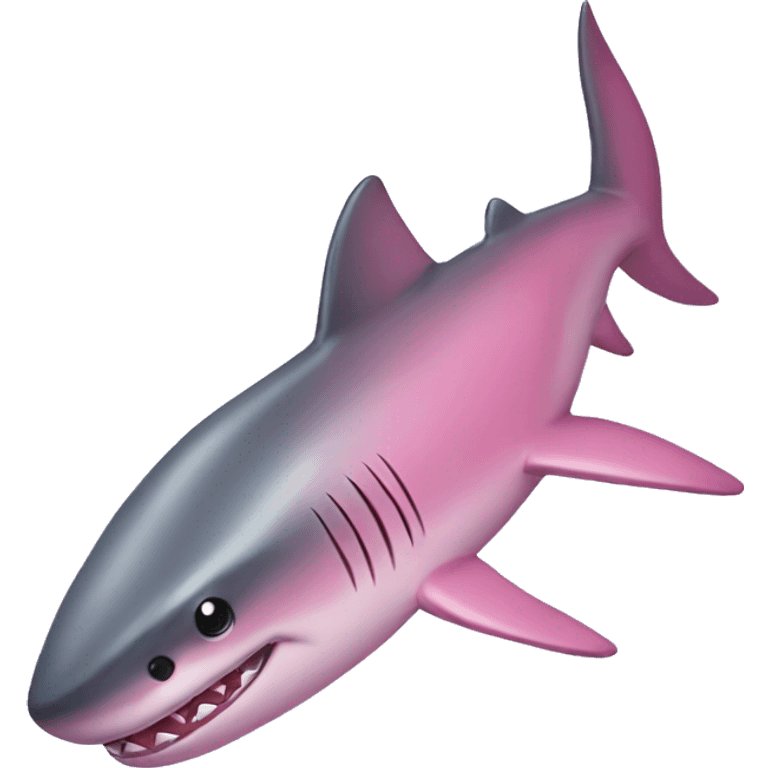 a pink shark emoji