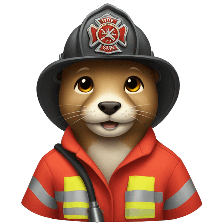 Firefighter Otter emoji