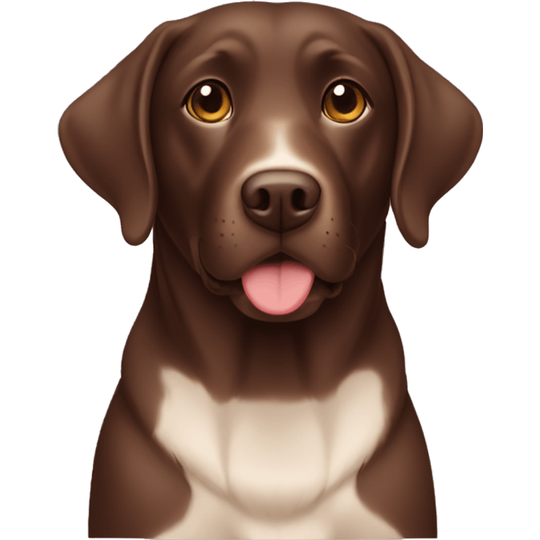 Chocolate lab dog emoji