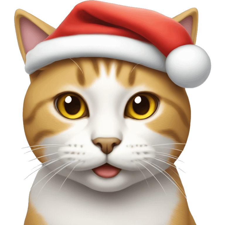 A cat wearing a Santa hat  emoji