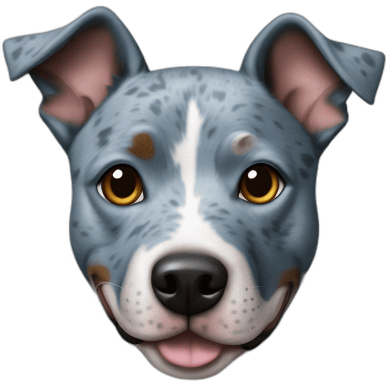 blue heeler pit bull mix  emoji