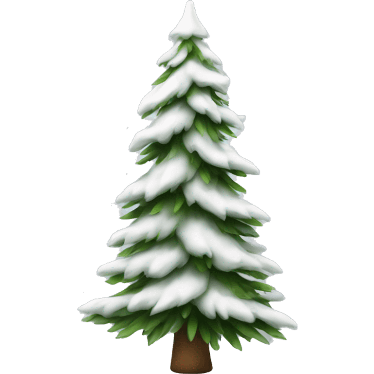  actual white fir christmas tree isolated.  emoji