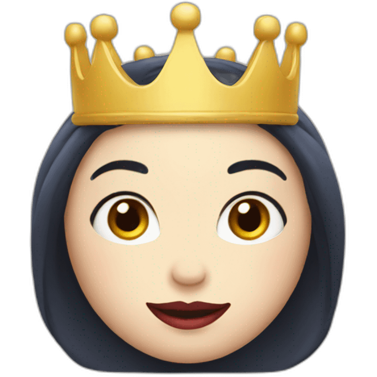 Snow white emoji with crown emoji