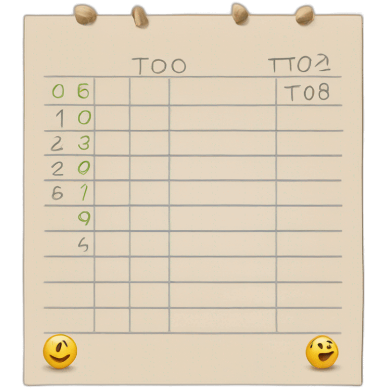 todo list numbers emoji