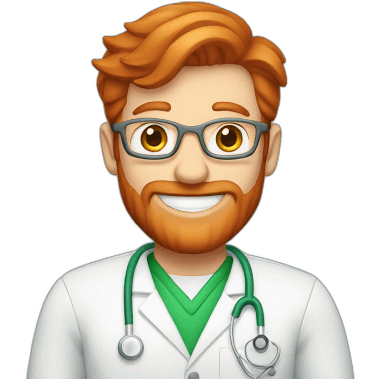 Red haired good looking irish male dentist emoji