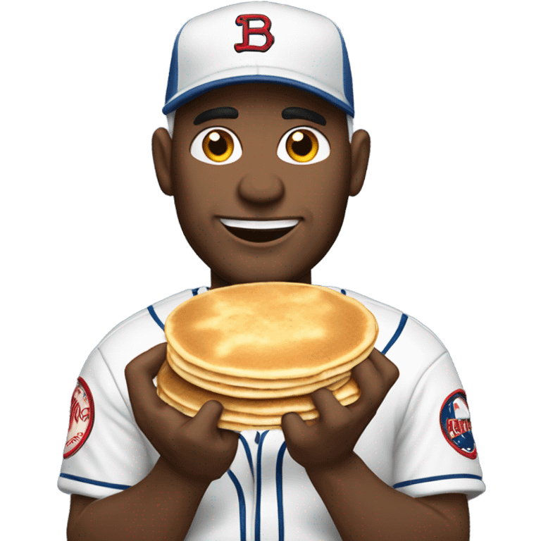 retired baseball player, eating pancake emoji