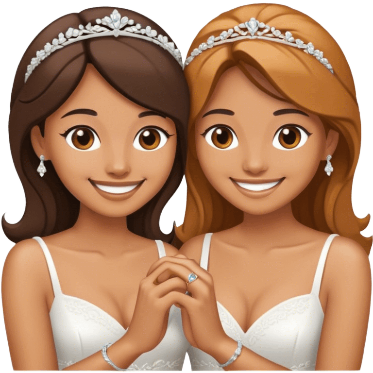 two woman married emoji