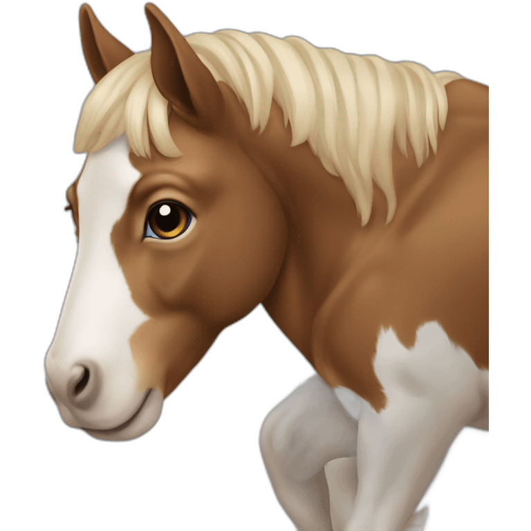 Bébé à cheval sur un chien emoji